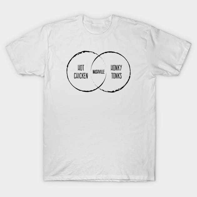 Nashville Venn Diagram T-Shirt by Rad Love